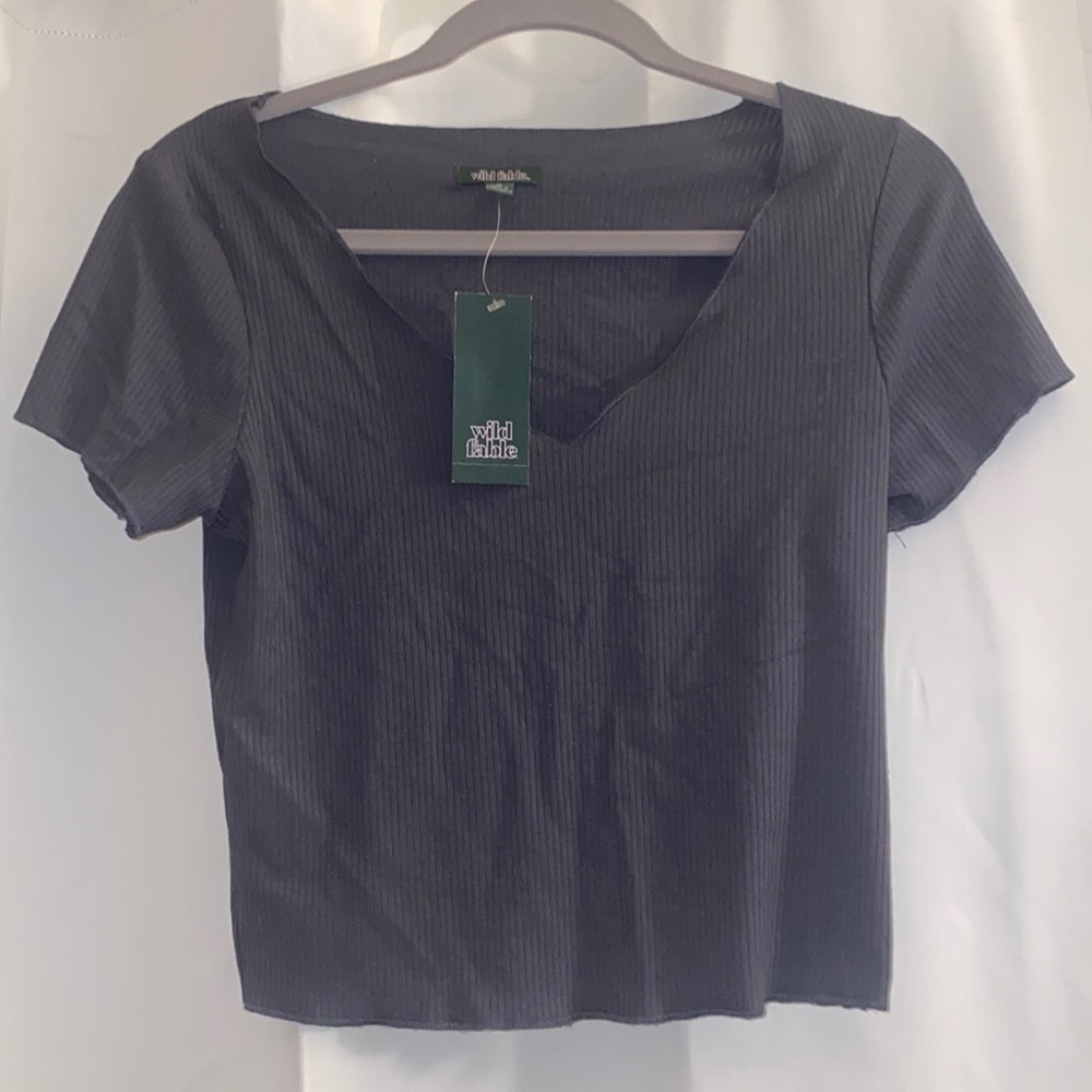 wild fable grey crop top 🦋